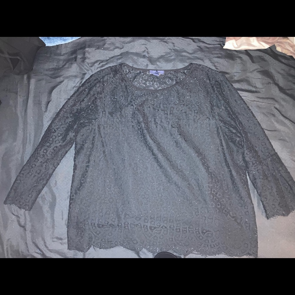Black Crochet Blouse